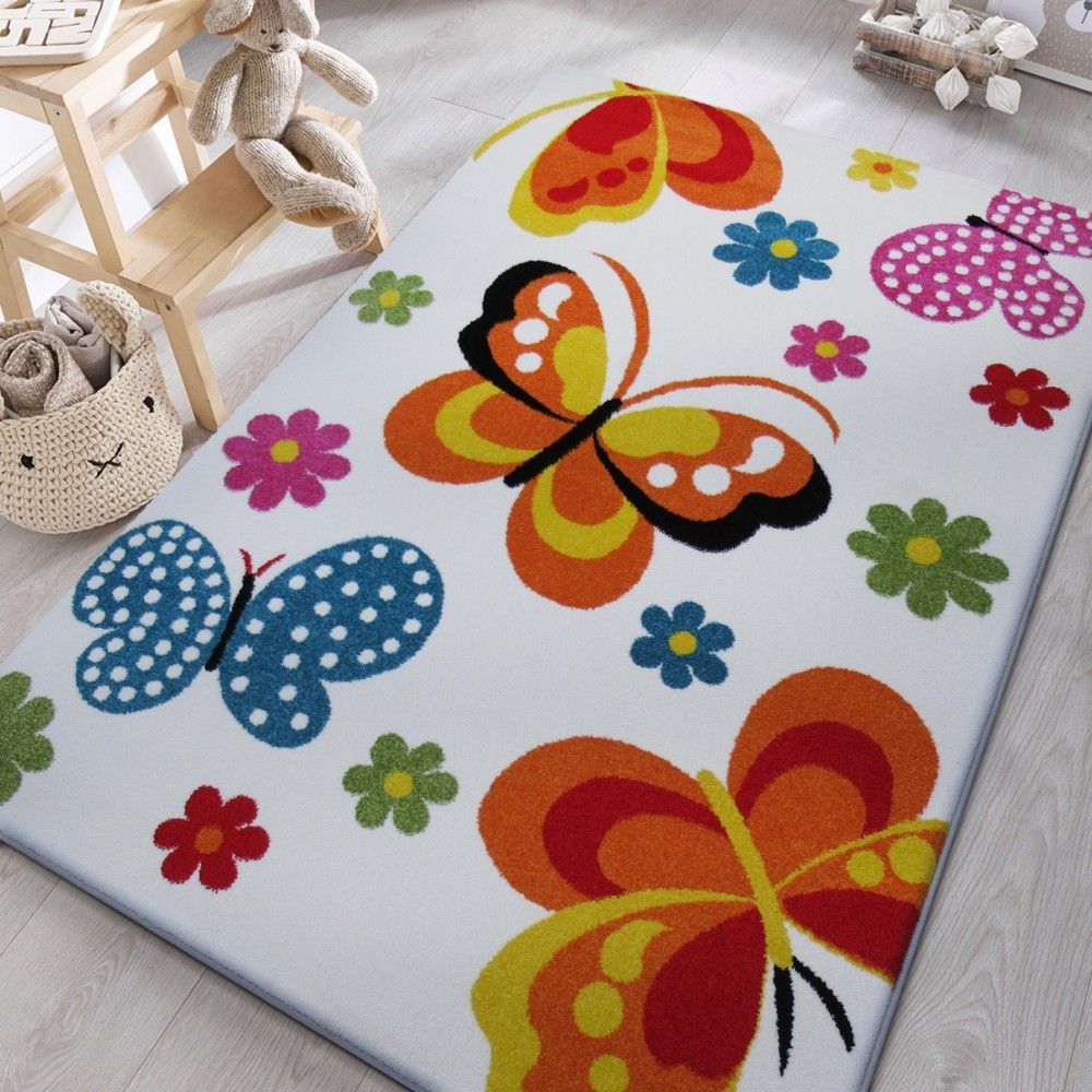 DomTextilu Krásny detský koberec v krémovej farbe 19686-135528