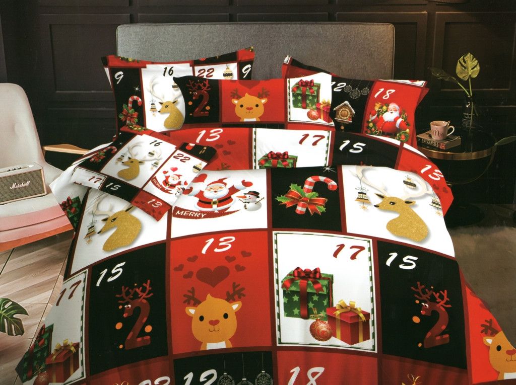 DomTextilu Originálne posteľné obliečky na vianoce 3 časti: 1ks 160 cmx200 + 2ks 70 cmx80 180x220 cm 28483-154424