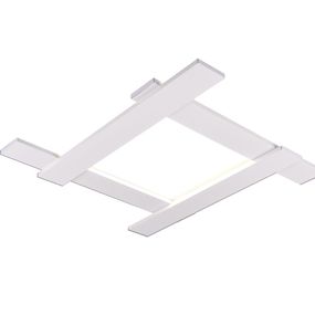 Trio 675510531 LED prisadené stropné a nástenné svietidlo Belfast 4x3,5W + 1x18W | 3320lm | 4000K | IP20 - oddelené vypínače, nepriame svetlo, biela