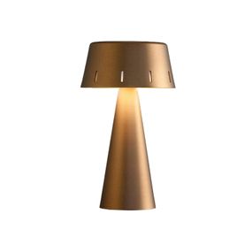 OleV OLEV Makà stolová LED lampa s batériou, čiernená, Obývacia izba / jedáleň, železo, 2W, K: 19cm