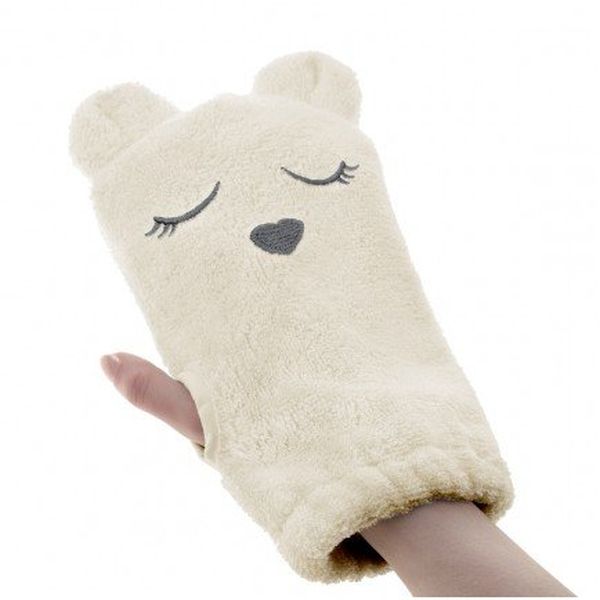 Bambusová rukavica na umývanie tela Mouse - Beige