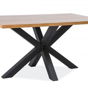 Signal Jedálenský stôl CROSS / Dubová dýha Prevedenie: 75 x 90 x 180 cm