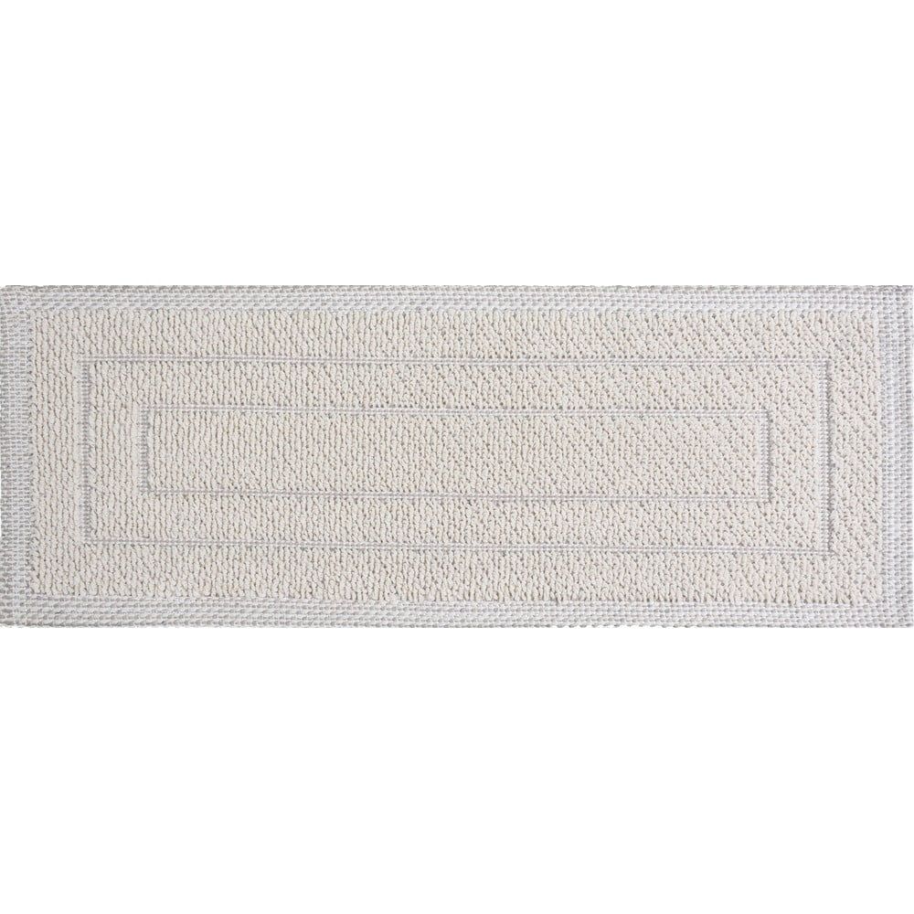 Krémovobiele bavlnené nášľapy na schody v súprave 16 ks 25x65 cm Tablo Krem – Vitaus