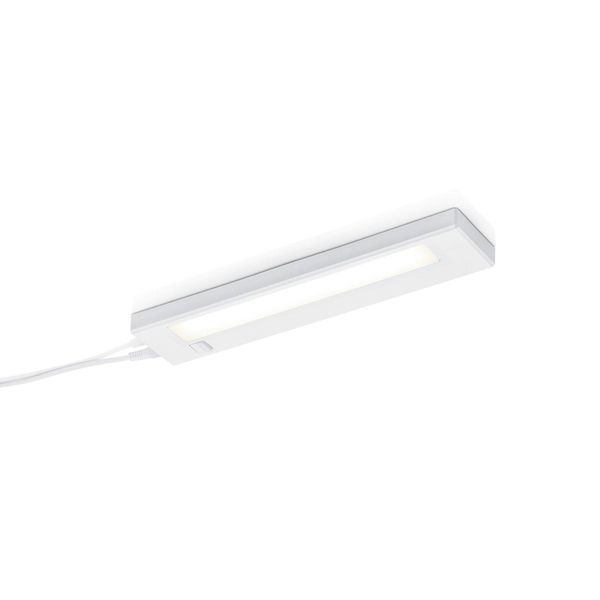 Trio Lighting Podhľadové LED svietidlo Alino, biele, dĺžka 34 cm, Kuchyňa, plast, 4W, P: 34 cm, L: 7 cm, K: 2cm