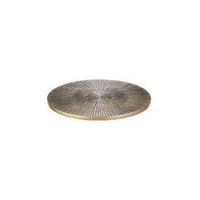 Butlers DISC Dekoračný tanier ryhovaný 13 cm - zlatá
