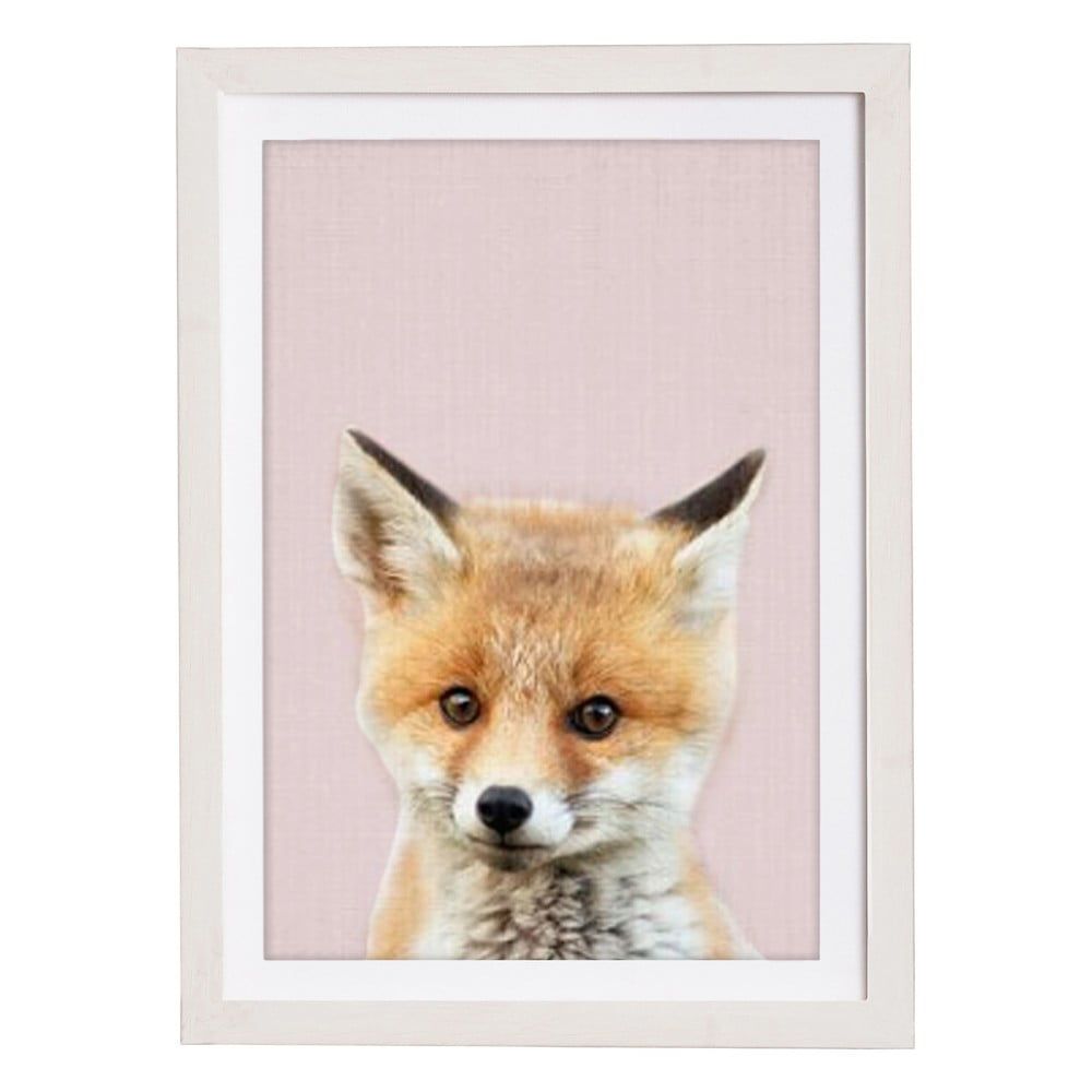 Nástenný obraz v ráme Querido Bestiario Baby Fox, 30 x 40 cm