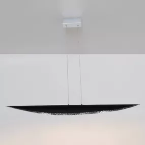 Holländer Závesné LED svietidlo Chiasso, čierna/strieborná, Obývacia izba / jedáleň, železo, 5.7W, P: 121 cm, L: 18 cm, K: 10cm