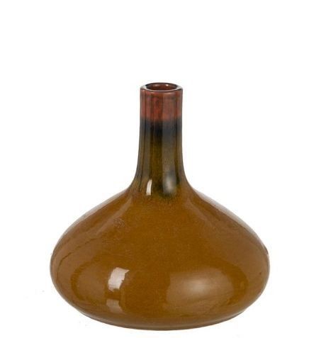 Karamelová keramická dekoračná váza Vintage - Ø 21*21cm