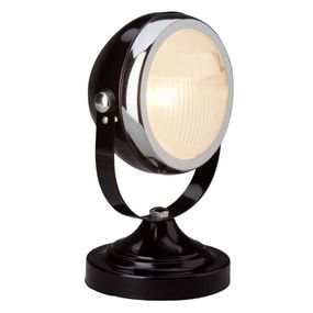 Brilliant Stolná lampa Rider, čierna, Obývacia izba / jedáleň, kov, sklo, E14, 28W, K: 28cm