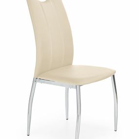 Jedálenská stolička K187 - béžová / chróm