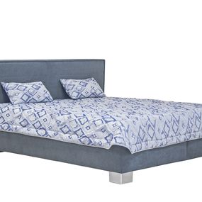 Manželská posteľ 180 cm Blanár Oliver (sivá) (s roštami a matracmi Ivana)