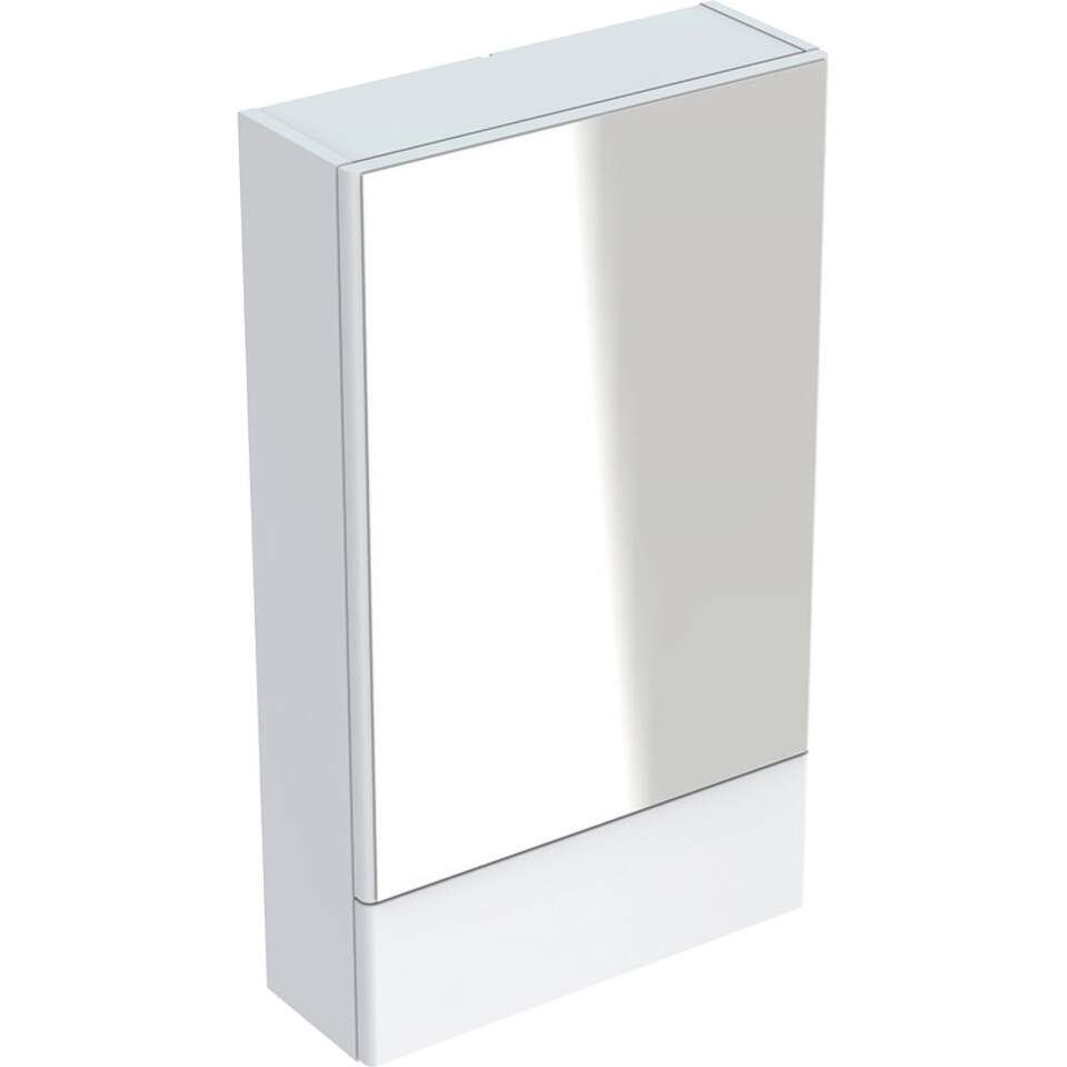 Geberit Selnova Square - Zrkadlová skrinka 850x493x176 mm, 2 dvierka, lesklá biela 500.157.01.1