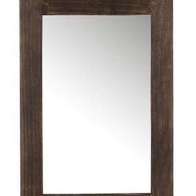 Nástenné zrkadlo v tmavo hnedom drevenom ráme Fleuretta - 80 * 55 * 2 cm