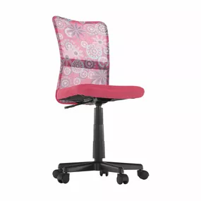 Otočná stolička, ružová/vzor/čierna, GOFY