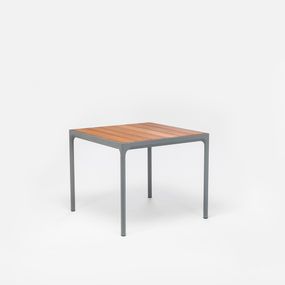 Houe Denmark - Stôl FOUR, 90 cm, bambus / sivý rám