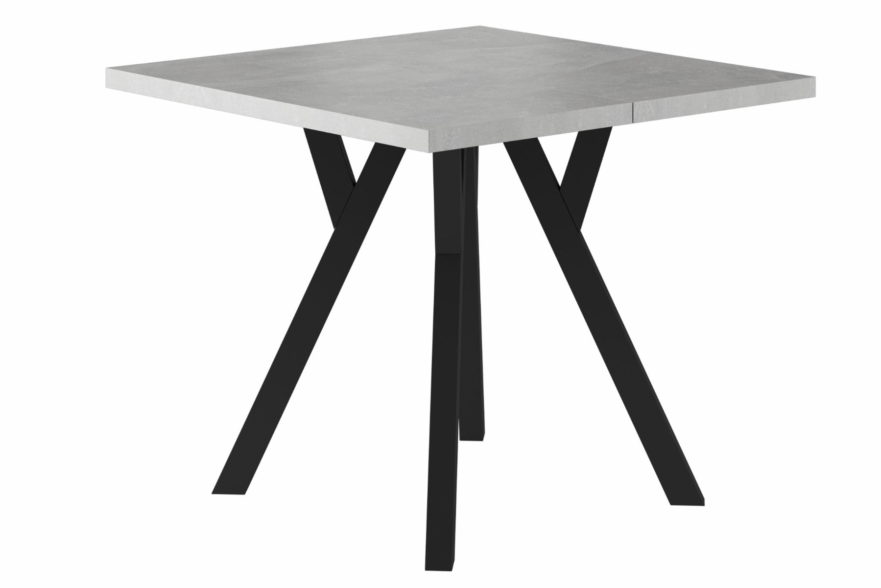 KARLOS jedálenský stôl, betón / čierna