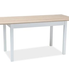Jedálenský stôl Signal HORACY 125 dub sonoma/biely mat