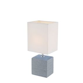 Globo 21676 stolná lampa Geri 1x40W | E14 - biela, šedá