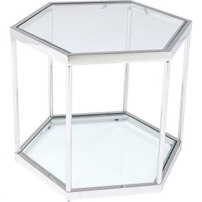 KARE Design Konferenční stolek Comb - stříbrný, 45cm