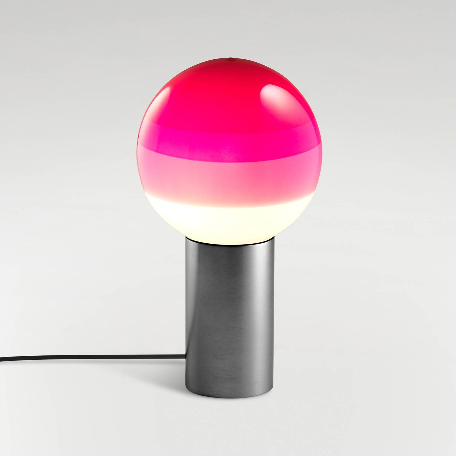 Marset MARSET Dipping Light stolová lampa ružová/grafit, Obývacia izba / jedáleň, sklo, kov, 2.2W, K: 22.2cm