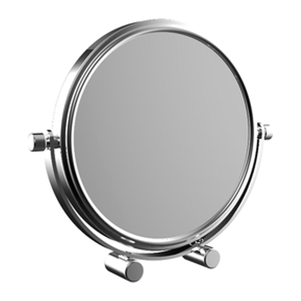 Emco Cosmetic mirrors Pure - Stojace okrúhle cestovné zrkadlo, Ø 126 mm, 5 násobné zväčšovanie, chróm 109400132