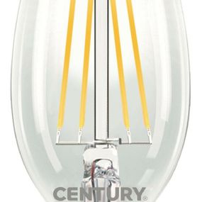 CENTURY LED FILAMENT SVÍČKA ČIRÁ 4W E14 2700K 470Lm 360d 35x98mm IP20 CEN INM1-041427