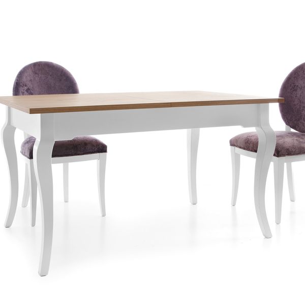 Rustikálna jedálenská stolička Krzeslo LA-16 - fialová (A10 2139) / biela