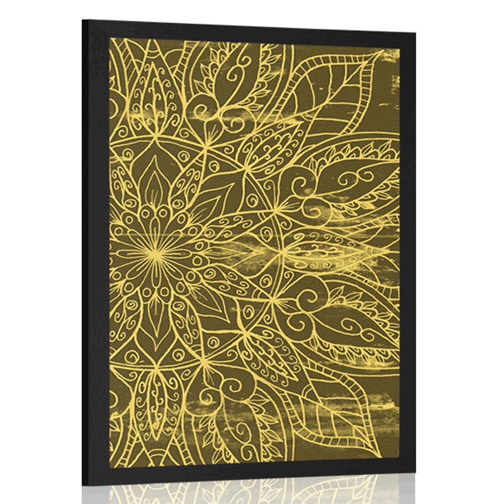 Plagát  textúra Mandaly - 40x60 black