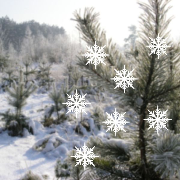 Pieris design Snehové vločky - zimné nálepky na okno teplá sivá
