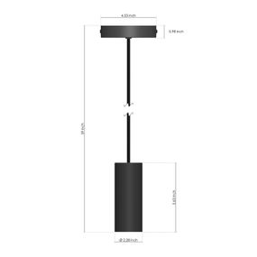 Philips Hue závesné svietidlo E27, 1-pl. čierna, Obývacia izba / jedáleň, hliník, E27, K: 14.3cm