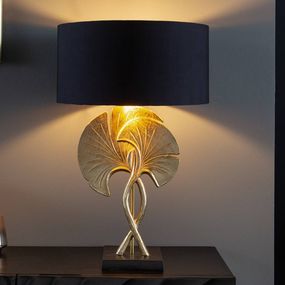 Dizajnová stolová lampa Rashid 62 cm čierno-zlatá