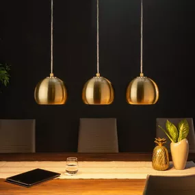 Dizajnová závesná lampa Giovani 3 zlatá