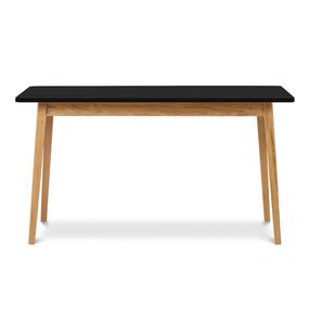 Rozkladací jedálenský stôl FRISK 160 cm - antracit/dub