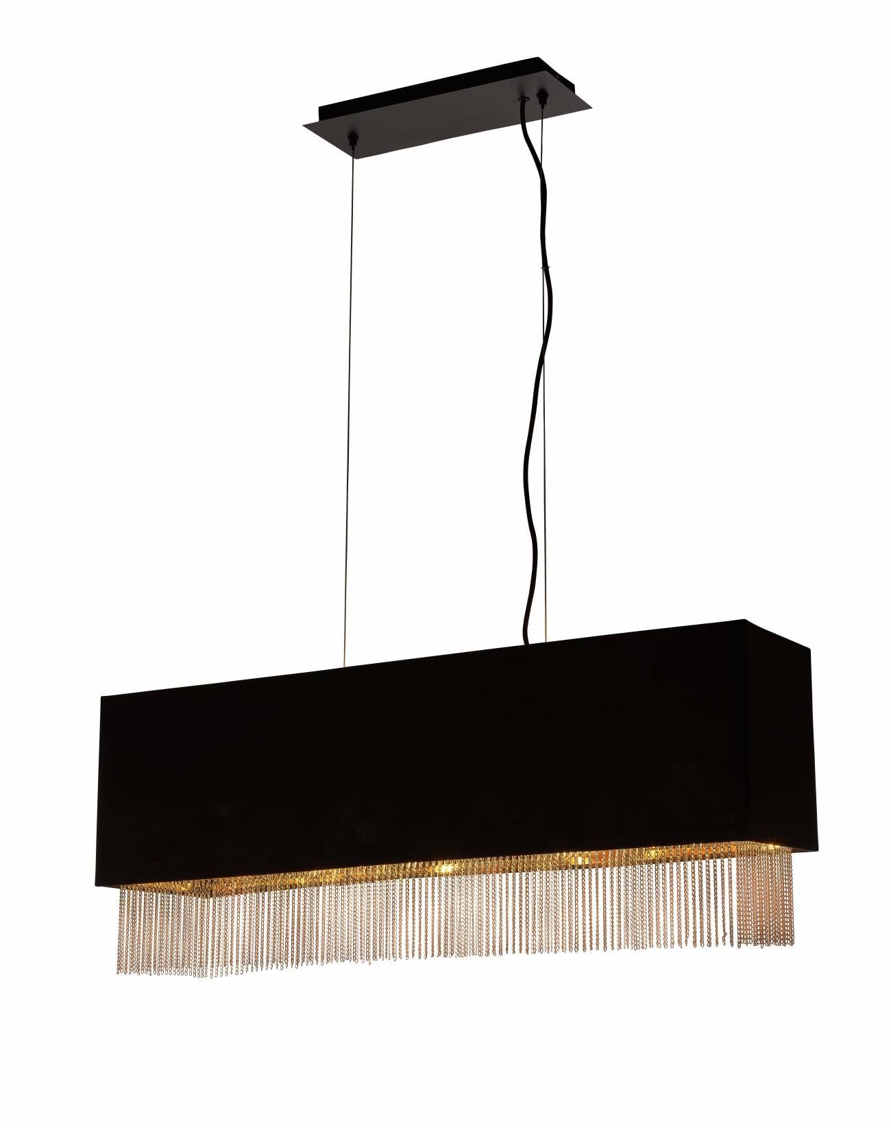 Kuchynské svietidlo SearchLight FRINGE PENDANT 8724-4BK