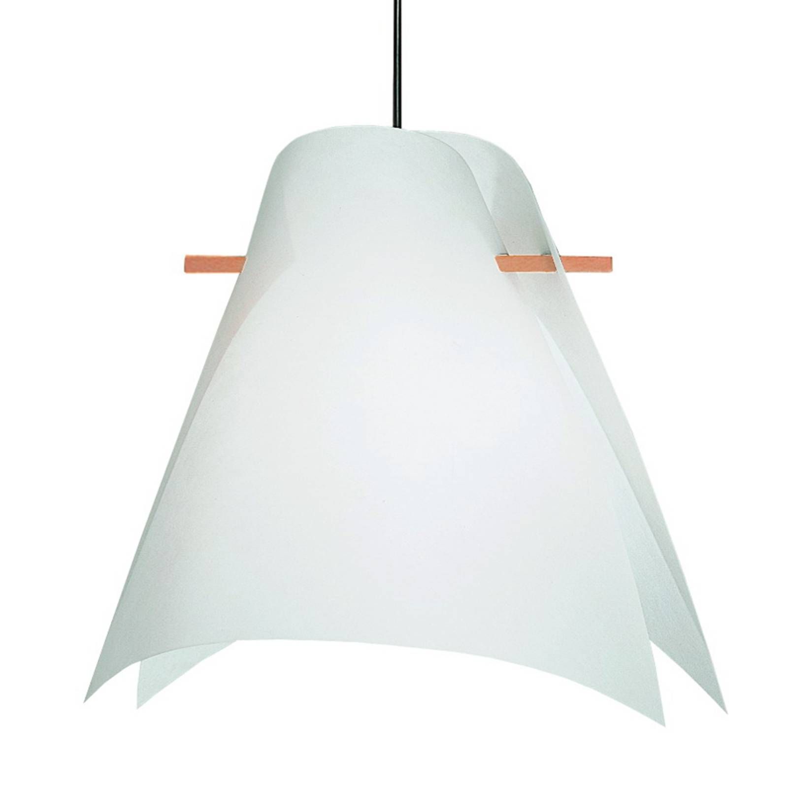 Domus Závesná lampa Plan B, buk, Obývacia izba / jedáleň, drevo, tienidlo na lampu z lunopalu, E27, 100W, K: 35cm