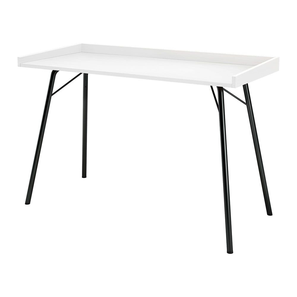 Pracovný stôl s bielou doskou 52x115 cm Rayburn – Woodman