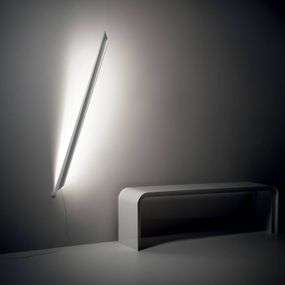 Knikerboker Schegge nástenné LED svietidlo, biele, Obývacia izba / jedáleň, hliník, 25W, L: 6.5 cm, K: 160cm