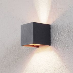 Arcchio Hranaté nástenné LED svetlo čierno-zlatá sada 2 ks, Obývacia izba / jedáleň, hliník, kov, G9, 5W, L: 9.7 cm, K: 9.7cm