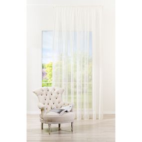 Krémovobiela záclona 300x260 cm Plano – Mendola Fabrics