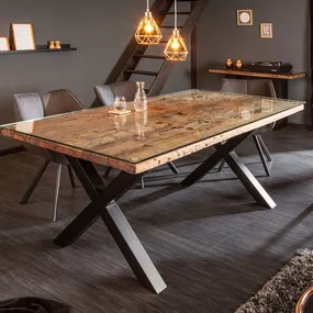 Dizajnový jedálenský stôl Shark X 180 cm prírodný