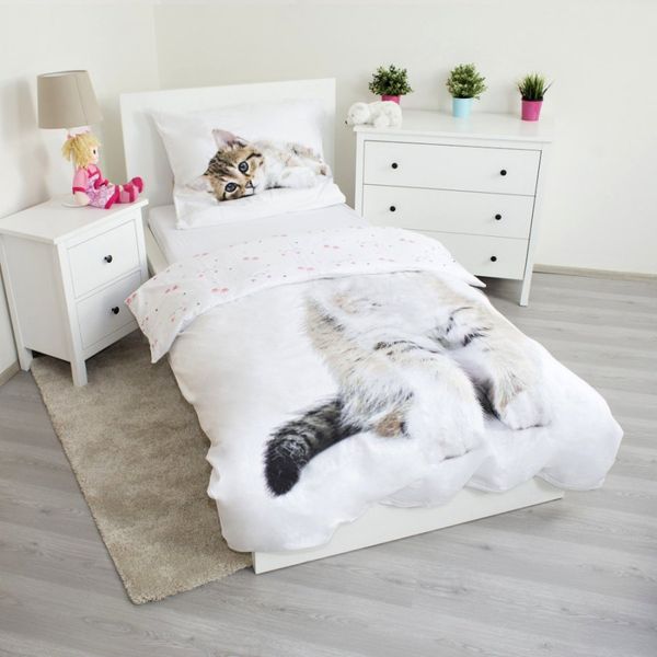 Jerry Fabrics · Bavlnené posteľné obliečky Mačiatko - 100% bavlna - 70 x 90 cm + 140 x 200 cm