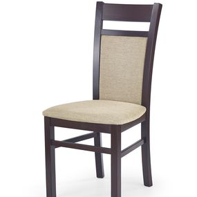 Jedálenská stolička Gerard 2 (orech tmavý + béžová)