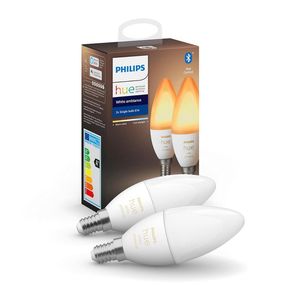 SADA 2x LED Stmievateľná žiarovka Philips Hue WHITE B39 E14/4W/230V 2200K-6500K