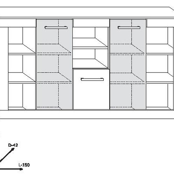 Obývacia izba Viki - biely mat / čierny vysoký lesk