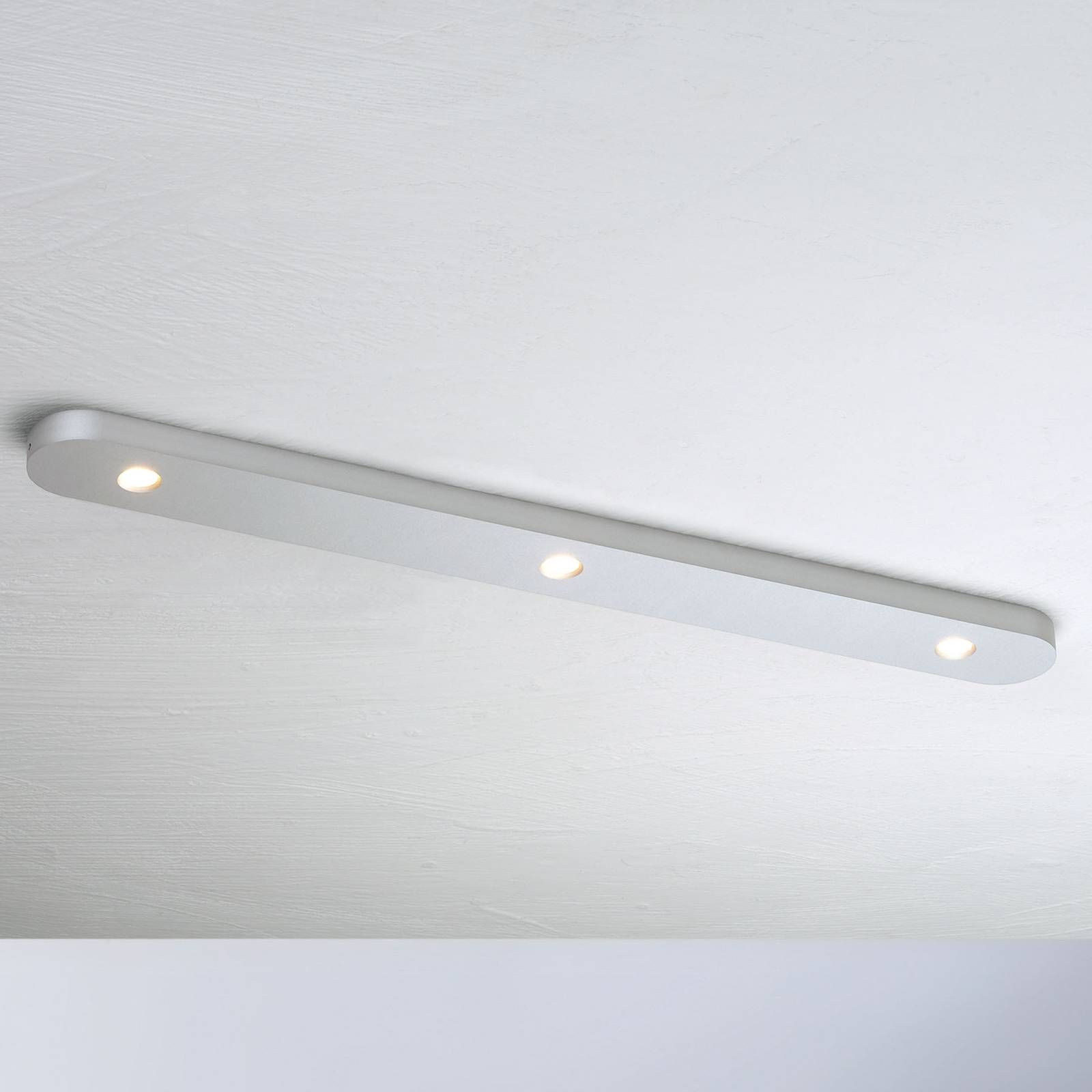 BOPP Bopp Close stropné LED svietidlo 3-pl., hliník, Obývacia izba / jedáleň, hliník, 7W, P: 50 cm, L: 5 cm, K: 1.5cm