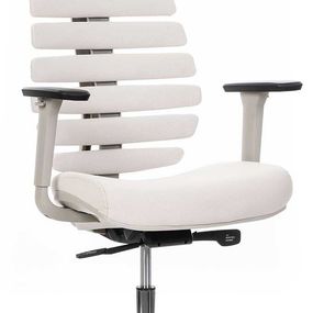 MERCURY kancelárska stolička FISH BONES PDH šedý plast, smotanová 26-61, 3D podrúčky