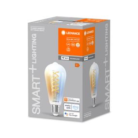 LEDVANCE SMART+ WiFi E27 8W Edison číra 827-865, sklo, E27, 8W, Energialuokka: F, P: 14 cm