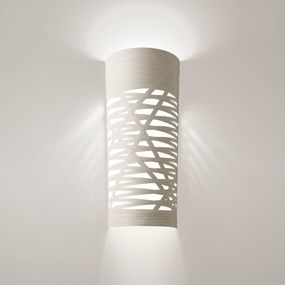 Foscarini Tress grande nástenné svetlo, biela, Obývacia izba / jedáleň, sklenené vlákno kompozitný materiál, lakovaný kov, R7s, 120W, L: 25 cm, K: 59cm
