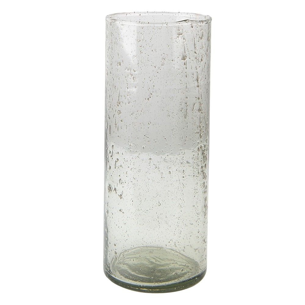 Sklenená transparentná fúkaná váza Sandy - Ø 10*25 cm