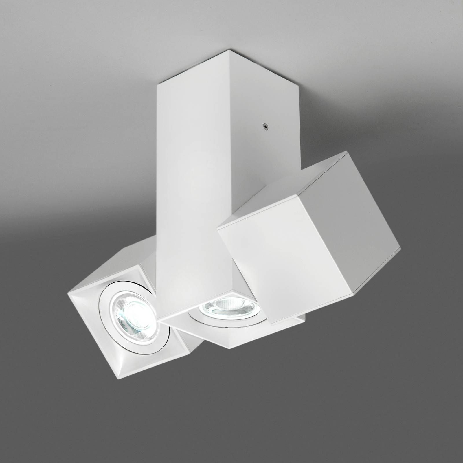 Milan Iluminación Dau Spot stropné svietidlo 3-pl., biela, Obývacia izba / jedáleň, hliník, GU10, 8W, P: 24.3 cm, L: 8 cm, K: 20.4cm
